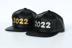 RTS Black Faux Leather with Silver 2022 Snapback