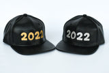 RTS Black Faux Leather with Silver 2022 Snapback