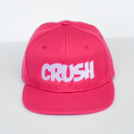 RTS Solid Pink with White CRUSH Snapback