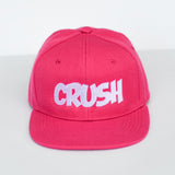 RTS Solid Pink with White CRUSH Snapback