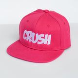 RTS Solid Pink with White CRUSH Snapback