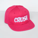 RTS Solid Pink with White CRUSH Snapback