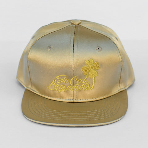 RTS Solid Gold with Gold CLOVER SOCAL LOGO Snapback
