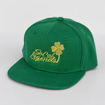 RTS Solid Green with Gold CLOVER SOCAL LOGO Snapback