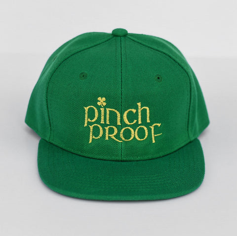 RTS Solid Green with Gold PINCH PROOF Snapback