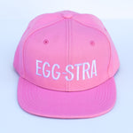 RTS Solid Baby Pink with White EGG-STRA Snapback