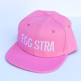 RTS Solid Baby Pink with White EGG-STRA Snapback