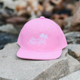 RTS Solid Baby Pink with White Logo Snapback