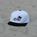 White/Black Logo Snapback