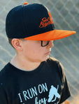 Black/Orange Logo Snapback