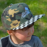 RTS YOUTH Green Camo/Checker Logo Snapback