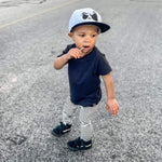 White/Black with Black Jack Eyes Snapback