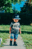 Black/White with White Jack Eyes Snapback