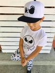 White/Black with Black Jack Eyes Snapback