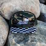 RTS YOUTH Green Camo/Checker Logo Snapback