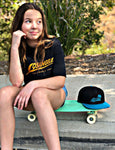 RTS ADULT Black/Turquoise with Turquoise Logo Snapback