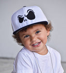 White/Black with Black Jack Eyes Snapback