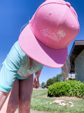 RTS Solid Baby Pink with White Logo Snapback