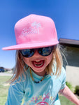 RTS Solid Baby Pink with White Logo Snapback