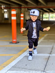 White/Black with Black Jack Eyes Snapback