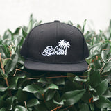 Solid Black Logo Snapback - Customize your Logo Color