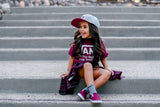 RTS ADULT Grey/Burgundy Logo Snapback