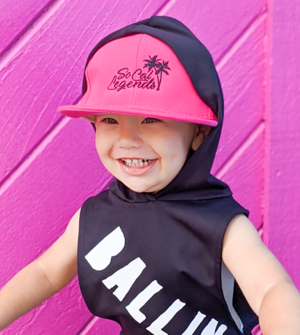 SOLID HOT PINK LOGO SNAPBACK - CUSTOMIZE YOUR LOGO COLOR