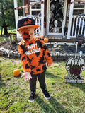 Black/Orange Logo Snapback